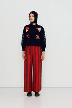 Load image into Gallery viewer, THE TINY BIG SISTER | Fall Intarsia Cardigan | Navy