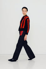Load image into Gallery viewer, THE TINY BIG SISTER | Cable Round Neck Cardigan | Navy
