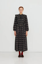 Load image into Gallery viewer, THE TINY BIG SISTER | Dots Flowers Puff Sleeves Blouse | Navy
