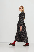 Load image into Gallery viewer, THE TINY BIG SISTER | Dots Flowers Puff Sleeves Blouse | Navy
