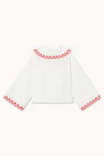 Load image into Gallery viewer, THE TINY BIG SISTER | Embroidered Neck Shirt | Off-White