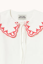 Load image into Gallery viewer, THE TINY BIG SISTER | Embroidered Neck Shirt | Off-White