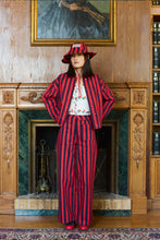 Load image into Gallery viewer, THE TINY BIG SISTER | Stripes Jeans  | Dark Red &amp; Navy