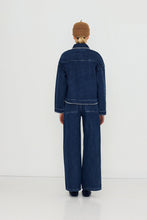 Load image into Gallery viewer, THE TINY BIG SISTER | Embroidered Horses Denim Jacket | Medium Wash