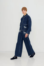 Load image into Gallery viewer, THE TINY BIG SISTER | Embroidered Horse Jeans | Medium Wash