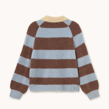 Load image into Gallery viewer, THE TINY BIG SISTER | Frank Striped Polo | Washed Blue &amp; Cacao