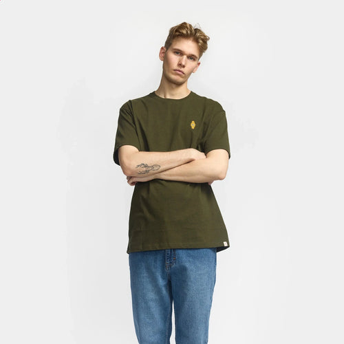 REVOLUTION | 1418 GOL T-Shirt | Army - Melange - LONDØNWORKS