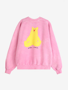 BOBO CHOSES | Bear Relaxed Sweatshirt | Pink