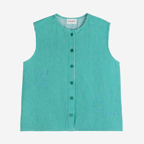 BOBO CHOSES | Lucky Fish Embroidery Shirt | Green