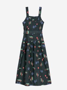 BOBO CHOSES | Multicolour Print Evase Strap Dress | Dark Grey