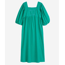 Load image into Gallery viewer, BOBO CHOSES | Couple Fish Embroidery Puff Sleeve Dress | Green