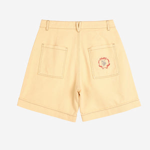 BOBO CHOSES | Pleated Twill Bermuda Shorts | Light Yellow/Beige