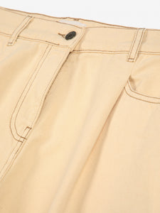 BOBO CHOSES | Pleated Twill Bermuda Shorts | Light Yellow/Beige