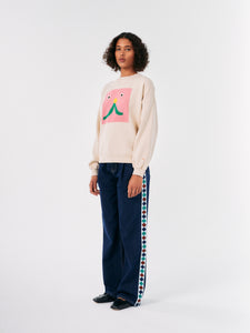 BOBO CHOSES | Abstract Cat Smile Sweatshirt | Off-White