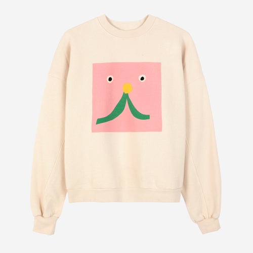 BOBO CHOSES | Abstract Cat Smile Sweatshirt | Off-White