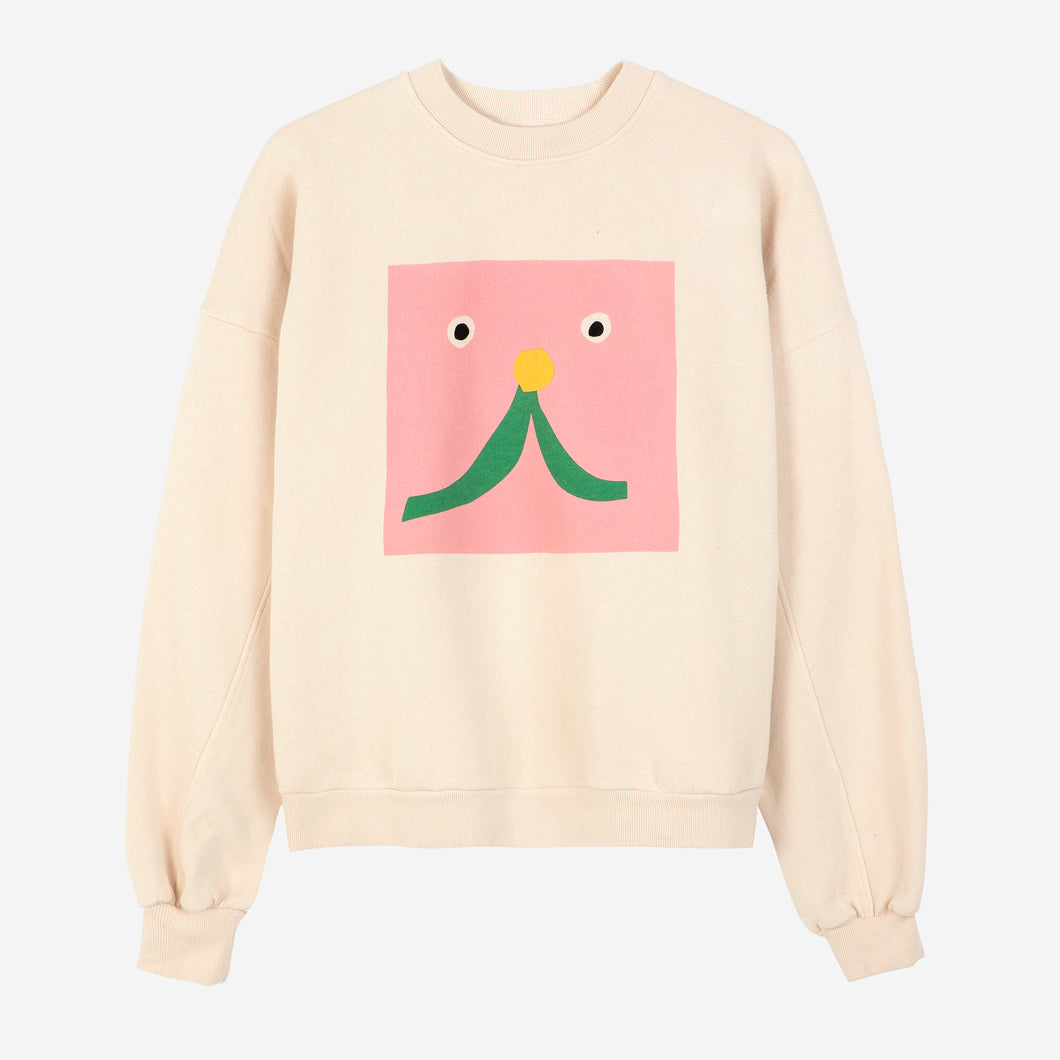 BOBO CHOSES | Abstract Cat Smile Sweatshirt | Off-White