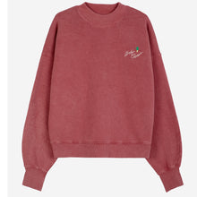 Load image into Gallery viewer, BOBO CHOSES | Embroidery Mock Neck Sweatshirt | Faded Burgundy