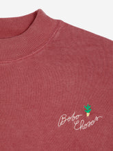 Load image into Gallery viewer, BOBO CHOSES | Embroidery Mock Neck Sweatshirt | Faded Burgundy