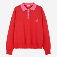 Load image into Gallery viewer, BOBO CHOSES | Colour Block Faraway Castle Polo Jumper | Red