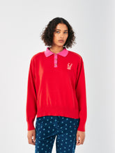 Load image into Gallery viewer, BOBO CHOSES | Colour Block Faraway Castle Polo Jumper | Red