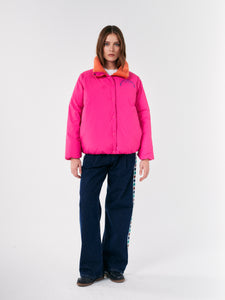 BOBO CHOSES | Circle Anorak Puffer jacket | Pink & Red