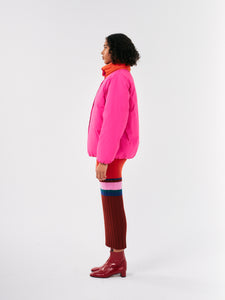 BOBO CHOSES | Circle Anorak Puffer jacket | Pink & Red