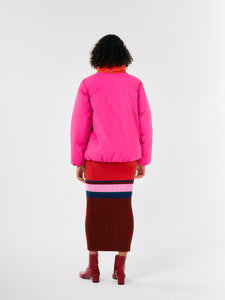 BOBO CHOSES | Circle Anorak Puffer jacket | Pink & Red