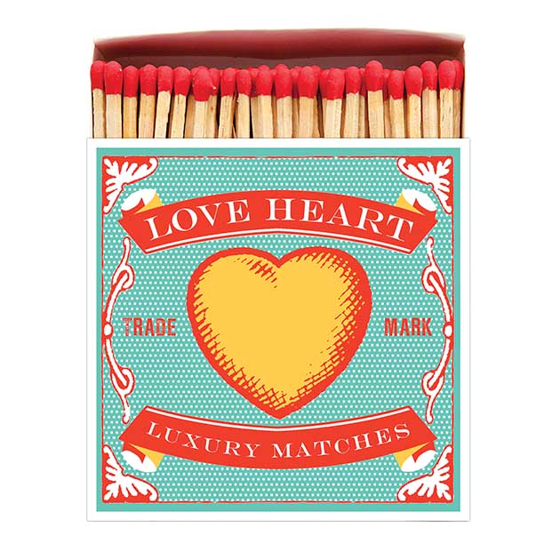 ARCHIVIST | Square Matchbox | Love Heart - LONDØNWORKS