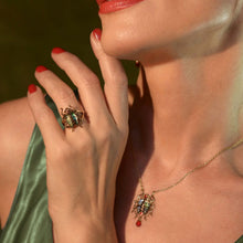 Load image into Gallery viewer, BILL SKINNER | Bejewelled Beetle Ring | Gold - LONDØNWORKS