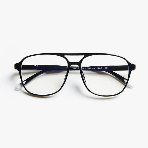 BARNER | Brad | Blue Light Glasses | Glossy Black Noir