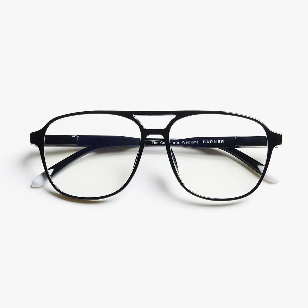 BARNER | Brad | Blue Light Glasses | Glossy Black Noir - LONDØNWORKS