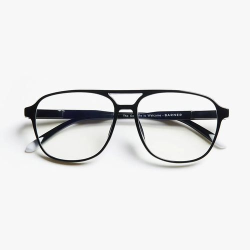 BARNER | Brad | Blue Light Glasses | Glossy Black Noir