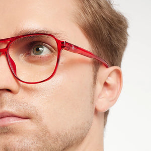 BARNER | Brad | Blue Light Glasses | Glossy Radiant Red - LONDØNWORKS