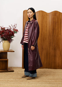 FRNCH | Halimi Trench Coat | Bordeaux - LONDØNWORKS