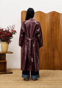 FRNCH | Halimi Trench Coat | Bordeaux - LONDØNWORKS