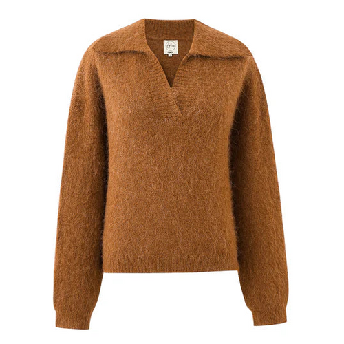 FRNCH | Josse Polo Sweater | Ice Brown