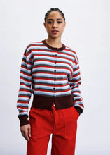 Load image into Gallery viewer, FRNCH | Shibuya Cardigan &amp; Scarf Set | Red Multi