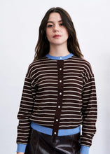Load image into Gallery viewer, FRNCH | Kastro Cardigan &amp; Scarf Set | Ice Brown
