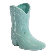 Load image into Gallery viewer, M &amp; R | Cowboy Boot Ceramic Vase | Bright Blue
