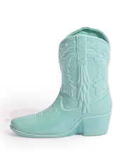 Load image into Gallery viewer, M &amp; R | Cowboy Boot Ceramic Vase | Bright Blue