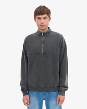 Load image into Gallery viewer, COLORFUL STANDARD | Classic Organic Quarter Zip Hood | Faded Black