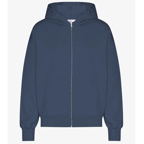 COLORFUL STANDARD | Classic Oversized Organic Zip Hood | Petrol Blue