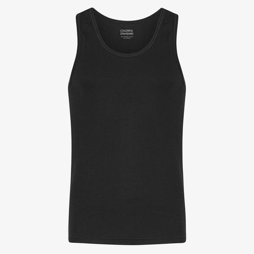 COLORFUL STANDARD | Organic Rib Tank Top | Deep Black - LONDØNWORKS