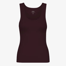 Load image into Gallery viewer, COLORFUL STANDARD | Women Organic Rib Tank Top | Oxblood Red