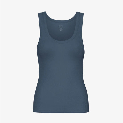 COLORFUL STANDARD | Women Organic Rib Tank Top | Petrol Blue