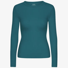 Load image into Gallery viewer, COLORFUL STANDARD | Women Organic Rib Long Sleeve T Shirt | Ocean Green - LONDØNWORKS