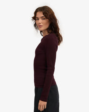 Load image into Gallery viewer, COLORFUL STANDARD | Women Organic Rib Long Sleeve T Shirt | Oxblood Red - LONDØNWORKS