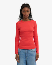 Load image into Gallery viewer, COLORFUL STANDARD | Women Organic Rib Long Sleeve T Shirt | Red Tangerine