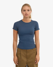 Load image into Gallery viewer, COLORFUL STANDARD | Women Organic Rib Short Sleeve T Shirt | Petrol Blue