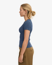 Load image into Gallery viewer, COLORFUL STANDARD | Women Organic Rib Short Sleeve T Shirt | Petrol Blue